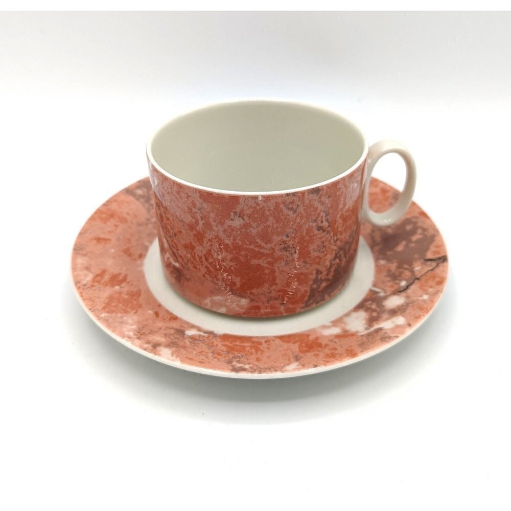 Villeroy & Boch SIENA Rose Pink Marbled Replacement Tea Cup and Saucer
